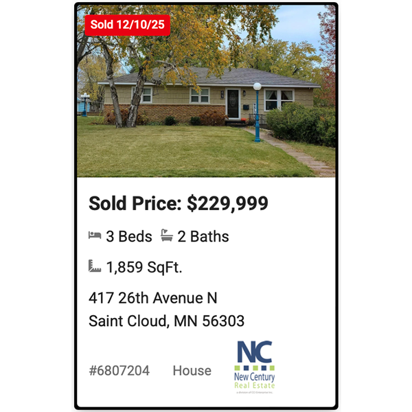 SOLD 417 26th Ave N Saint Cloud, MN 56303